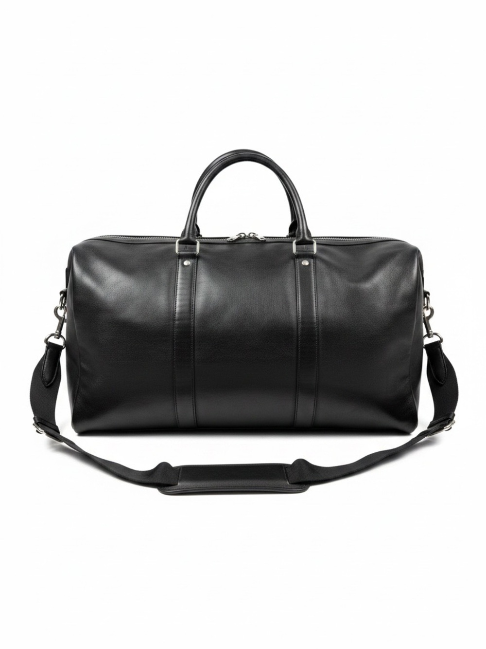 Coach Black Leather Weekender Duffle Bag - Men large